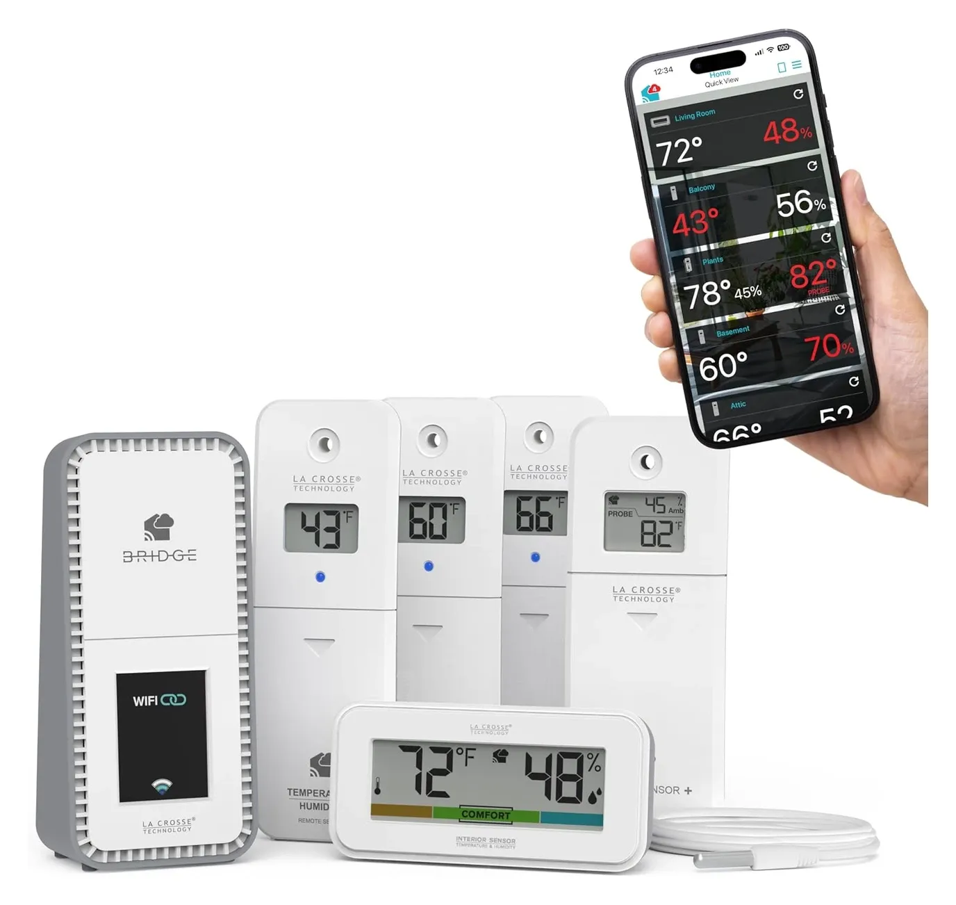 Varmblixt Smart Hub package contents showing hub and included accessories
