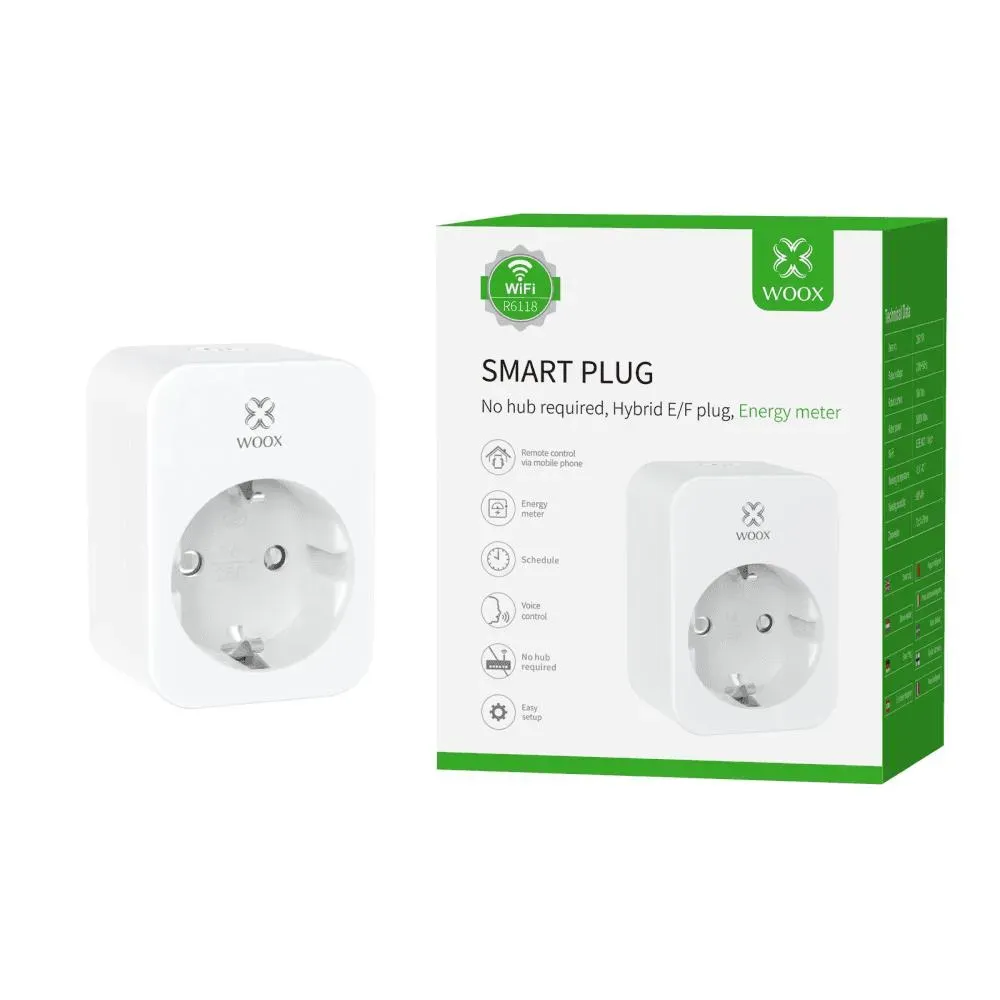 Woox Smart Plug R6118 white design with control button