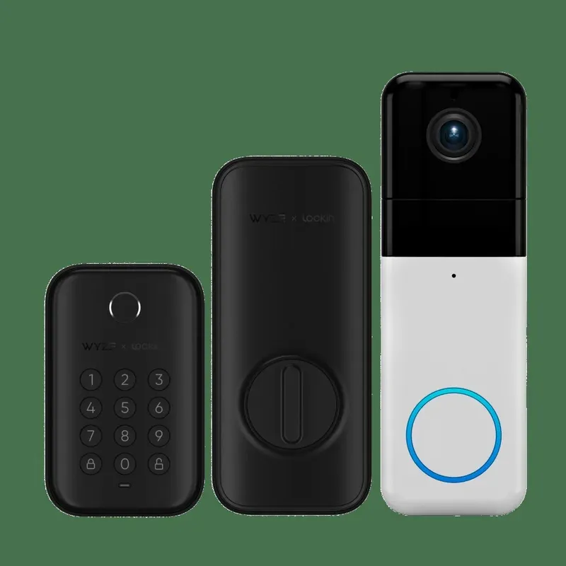 Wyze app interface showing video feed from doorbell with motion detection alerts