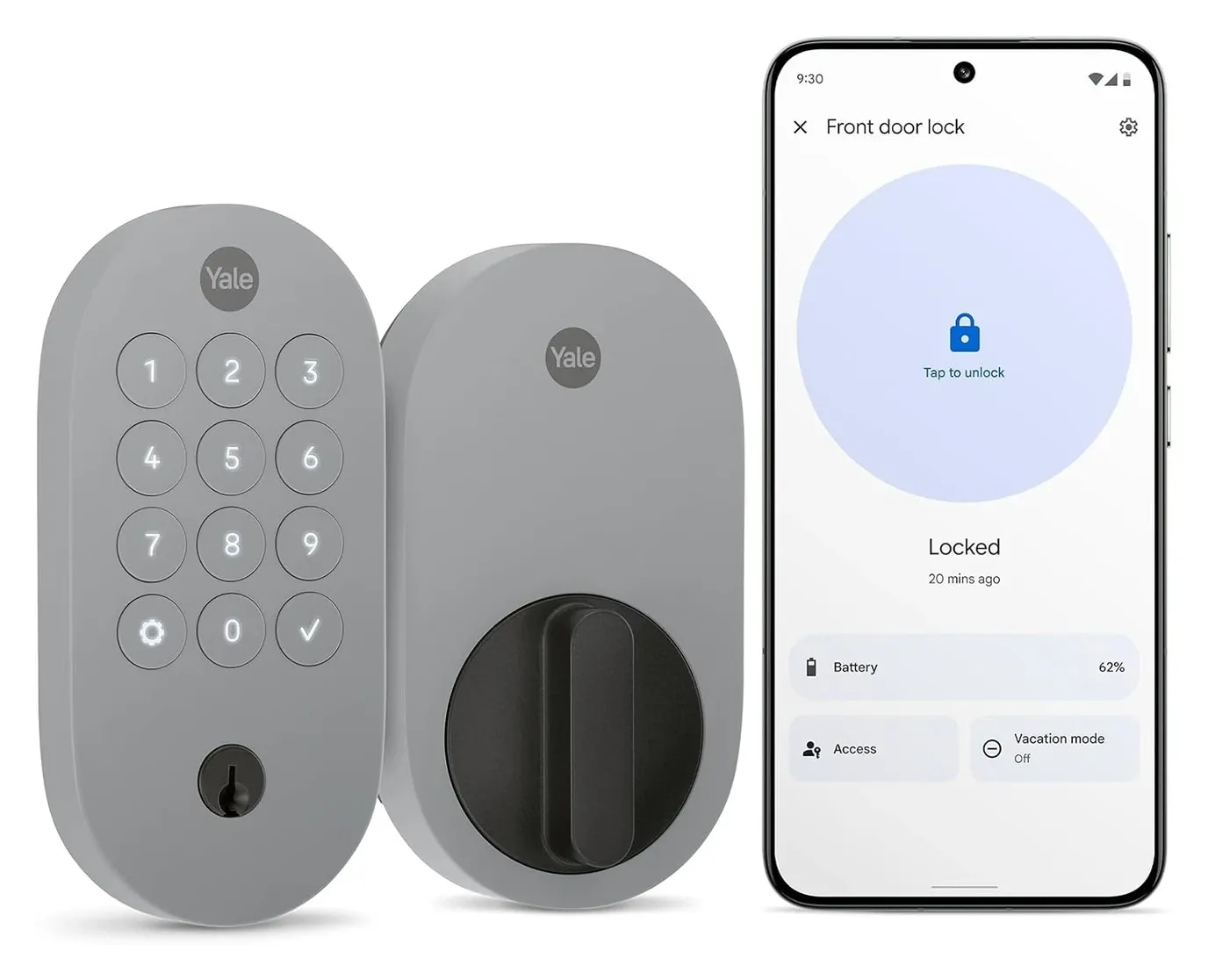 Yale Smart Lock product detail showing high-quality construction and controls