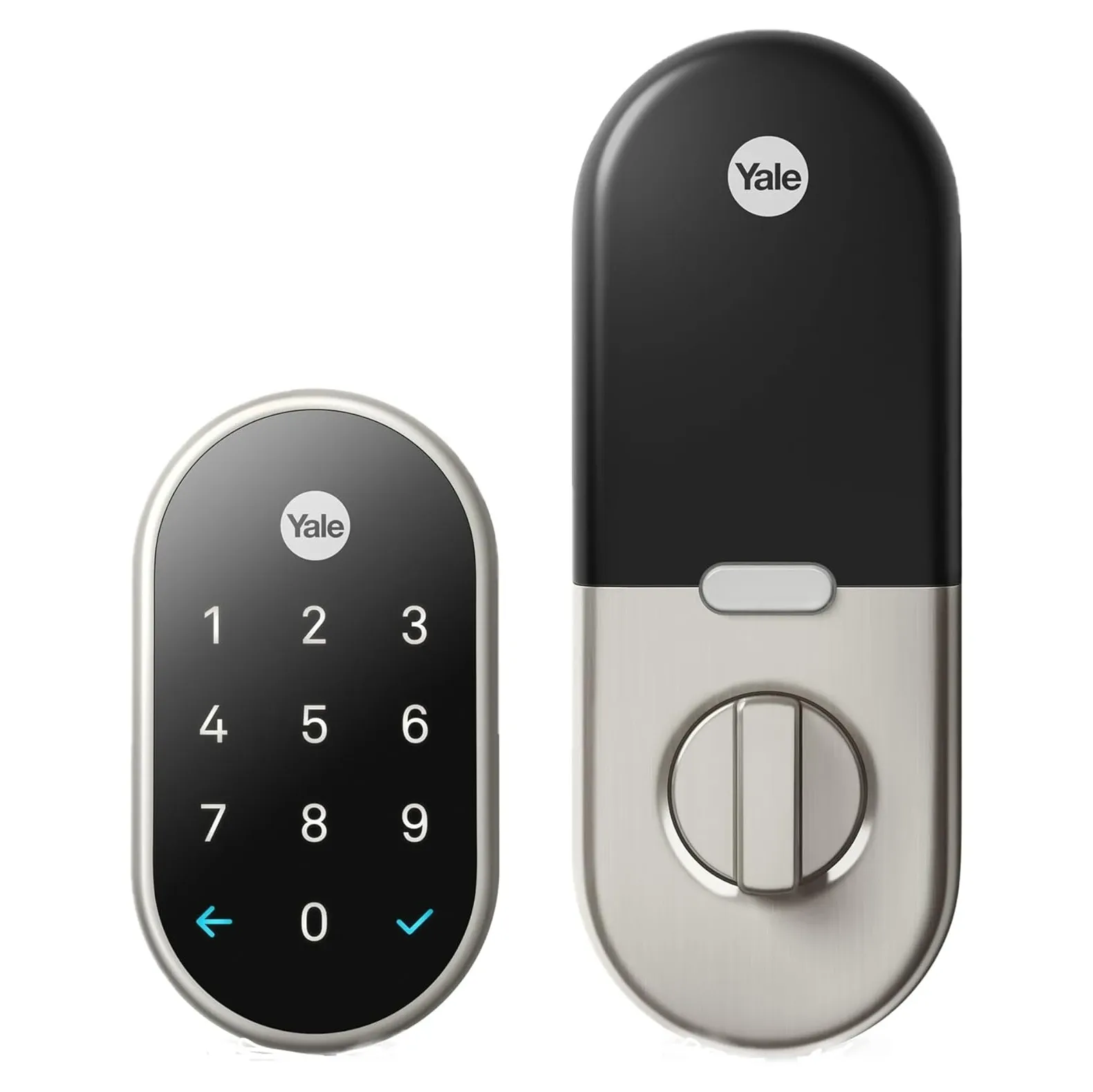 Yale Smart Lock package contents showing lock, keypad, and installation accessories