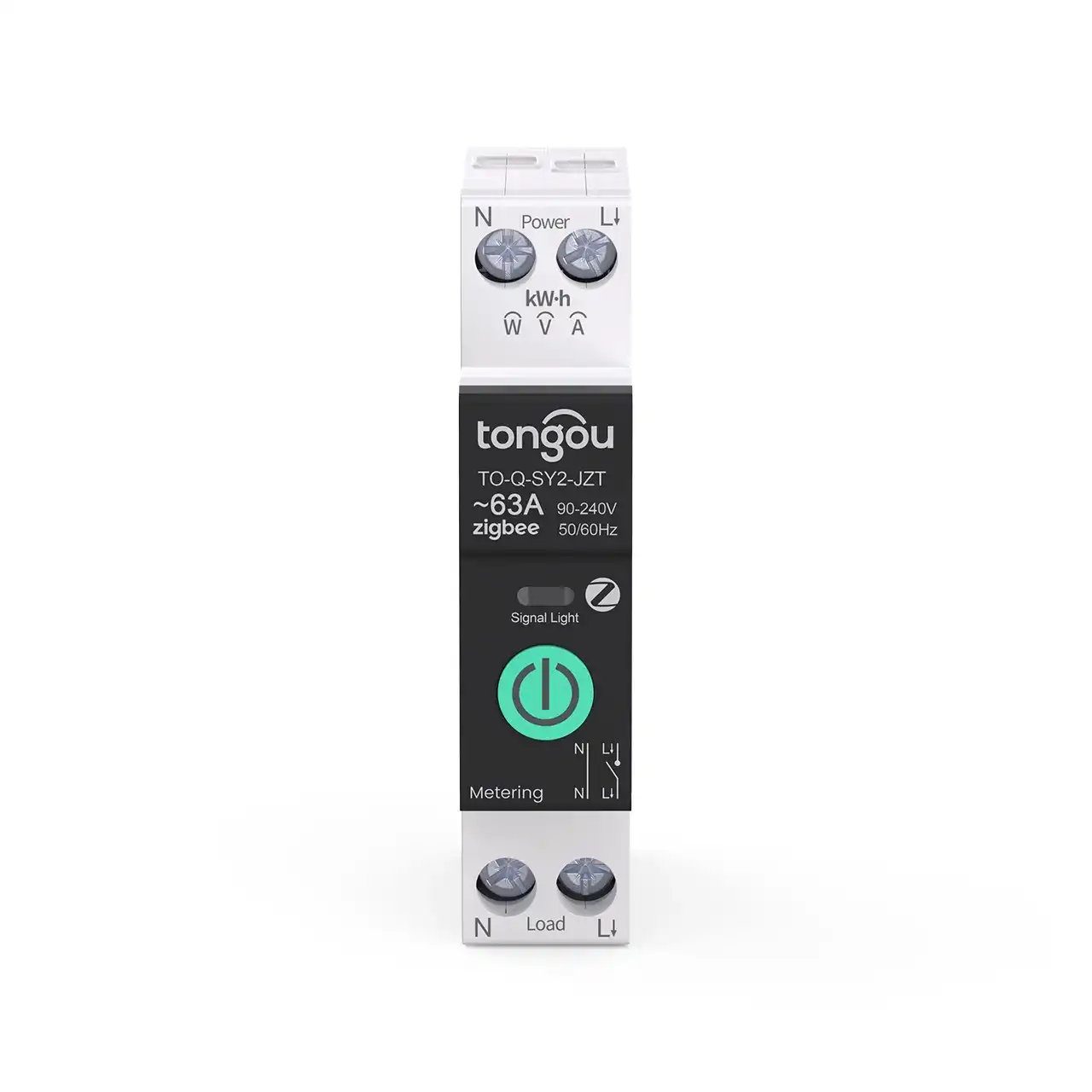 TONGOU Smart Circuit Breaker Dimension Details and Panel Installation View