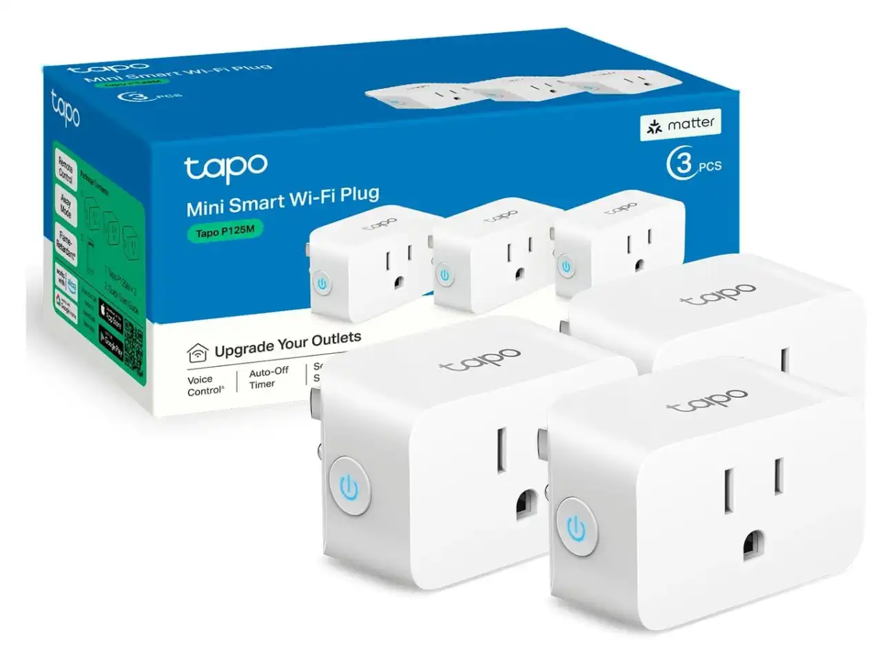 Tapo Smart Plug P125M with power indicator light showing connection status