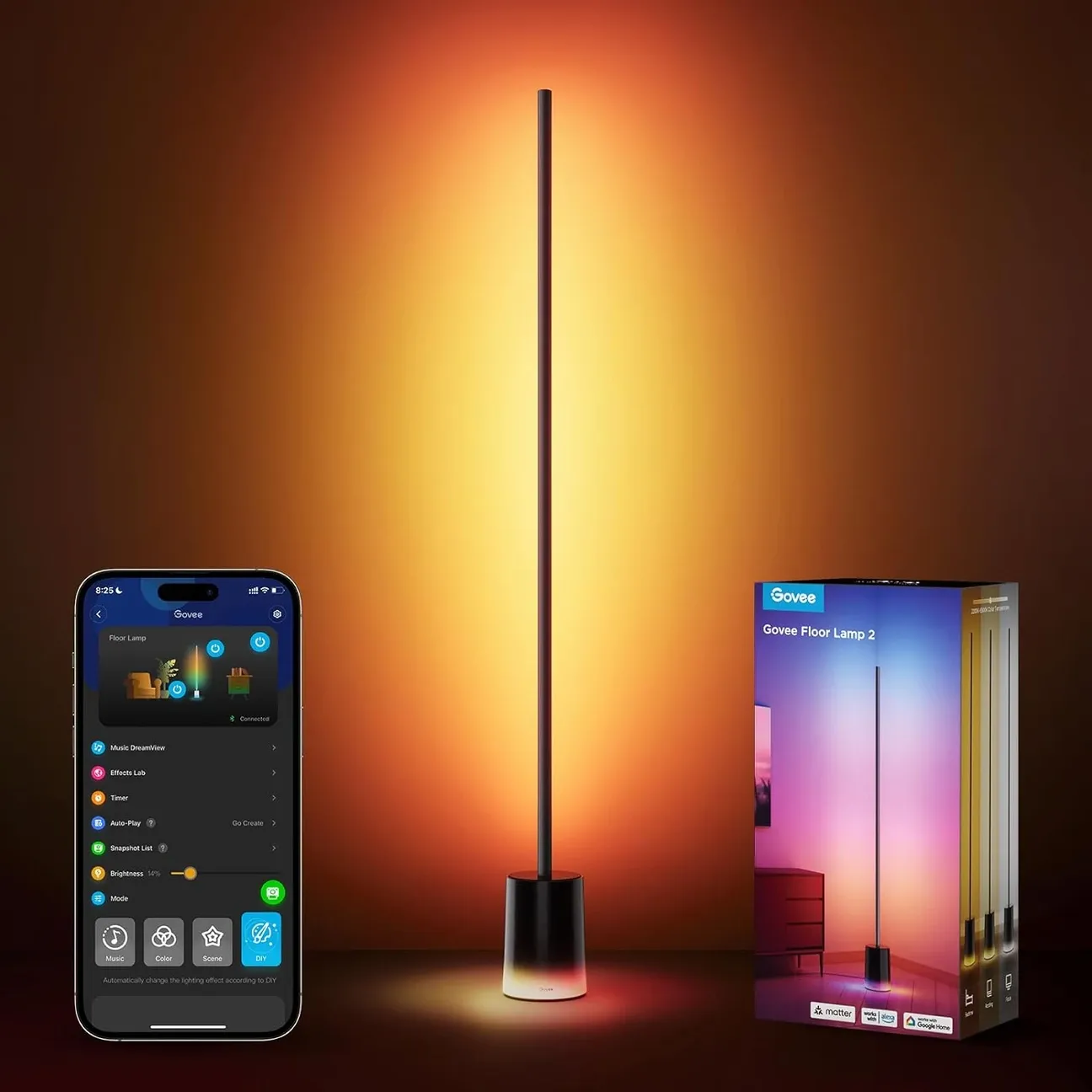 Govee Floor Lamp 2 Smart RGBIC Lamp with App Control