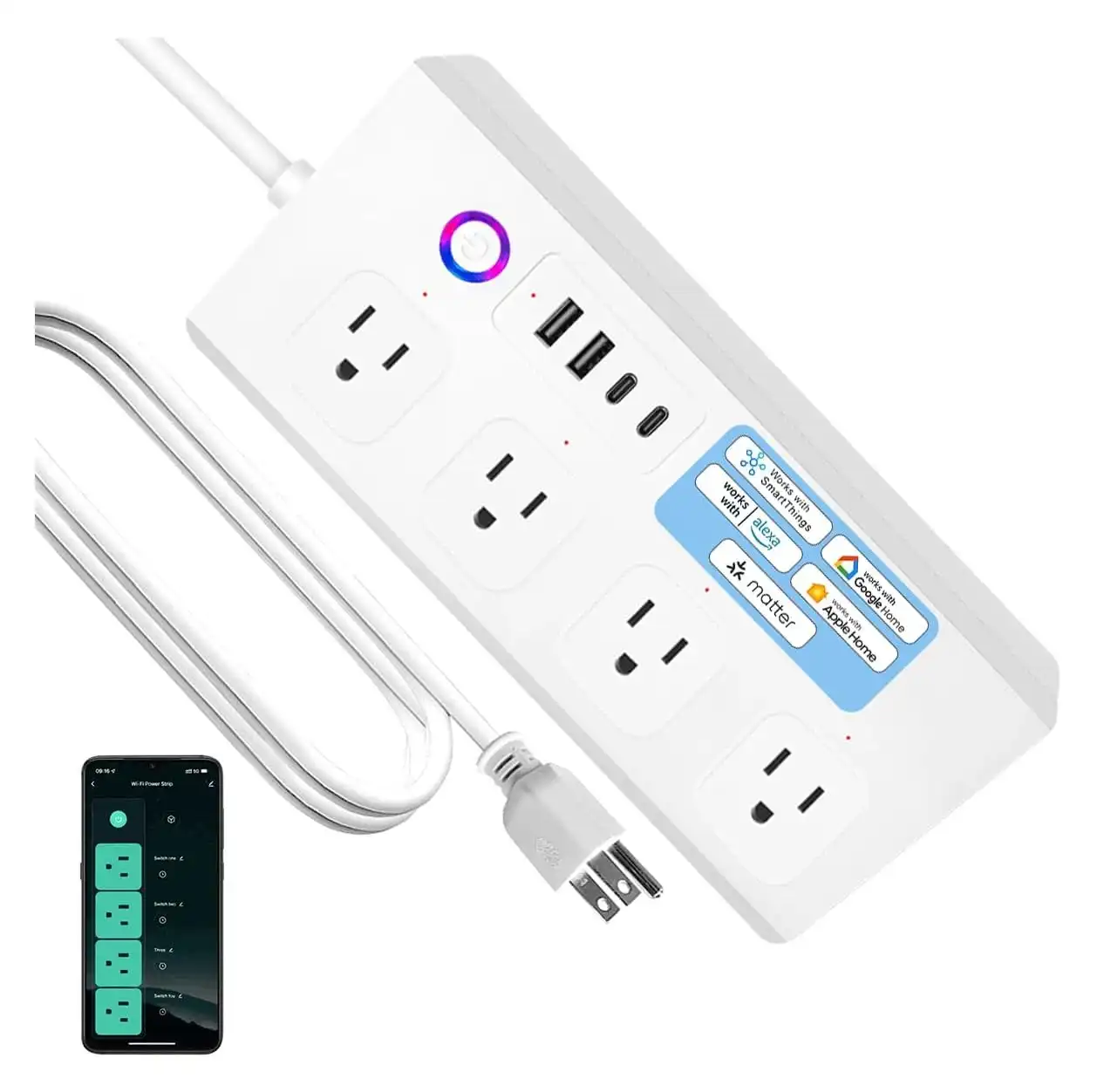 Tapo P300 power strip remote control and scheduling features in app