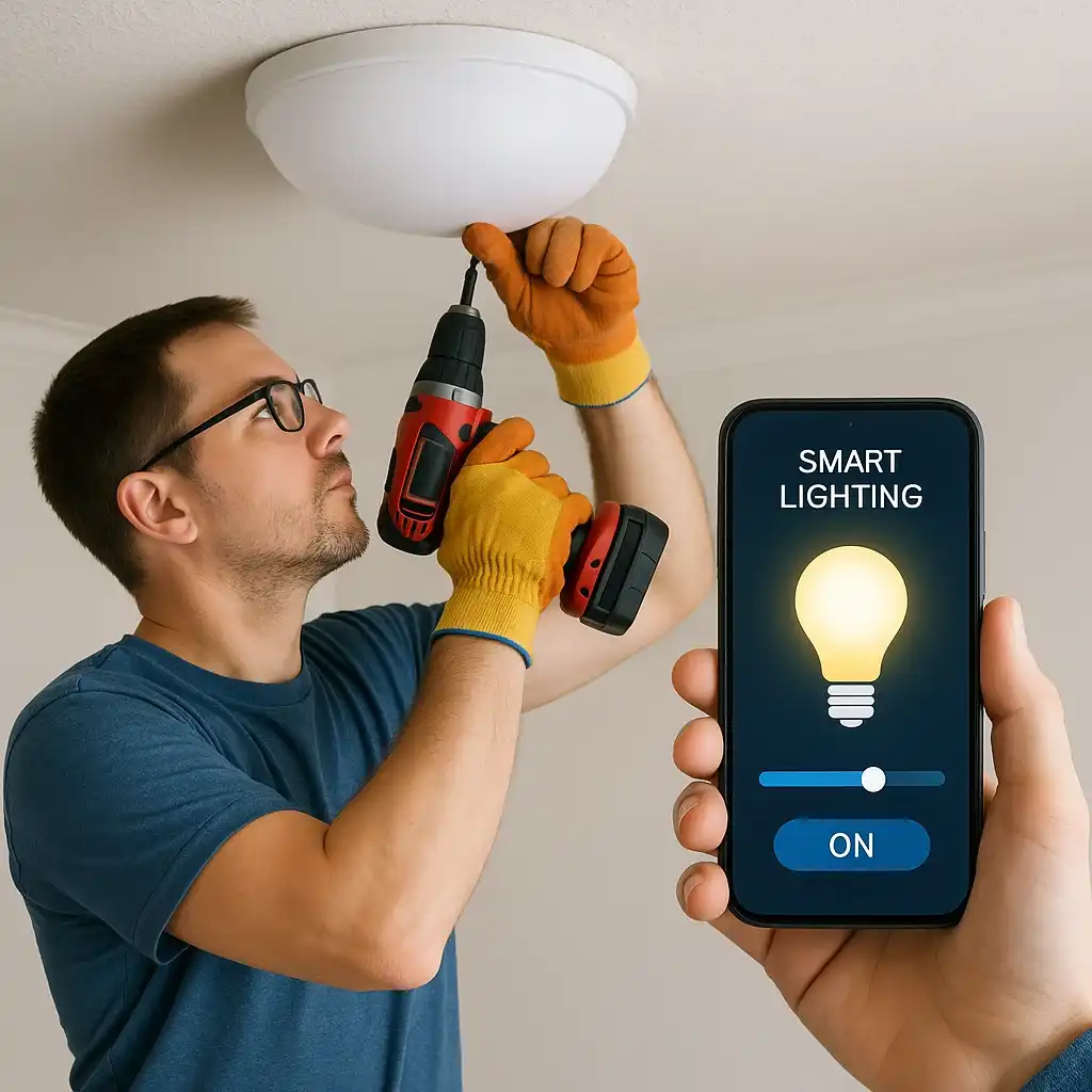 smart home lighting installatio