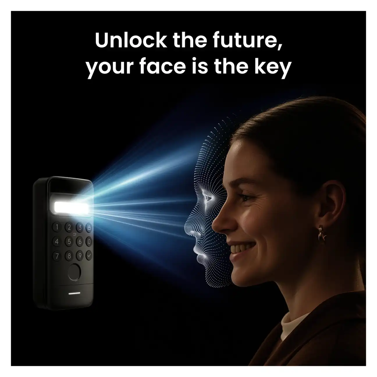 SwitchBot Lock Ultra Vision Combo installed on door