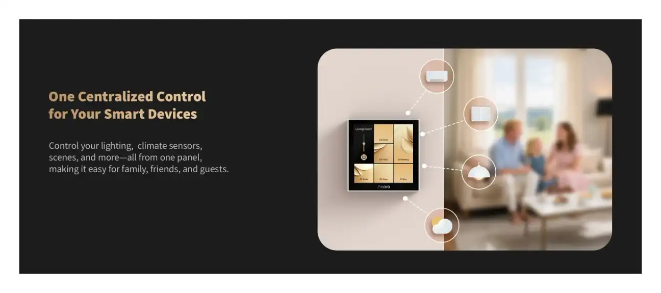 Aqara Touchscreen Switch S100 US front view