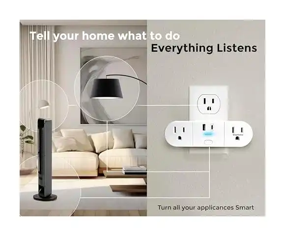 Emerson SmartVoice Plug ES523 control button and LED indicator detail