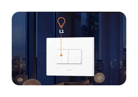 Three Light Switch H2 variants showing 2/1, 2/2, and 4/3 button/channel configurations