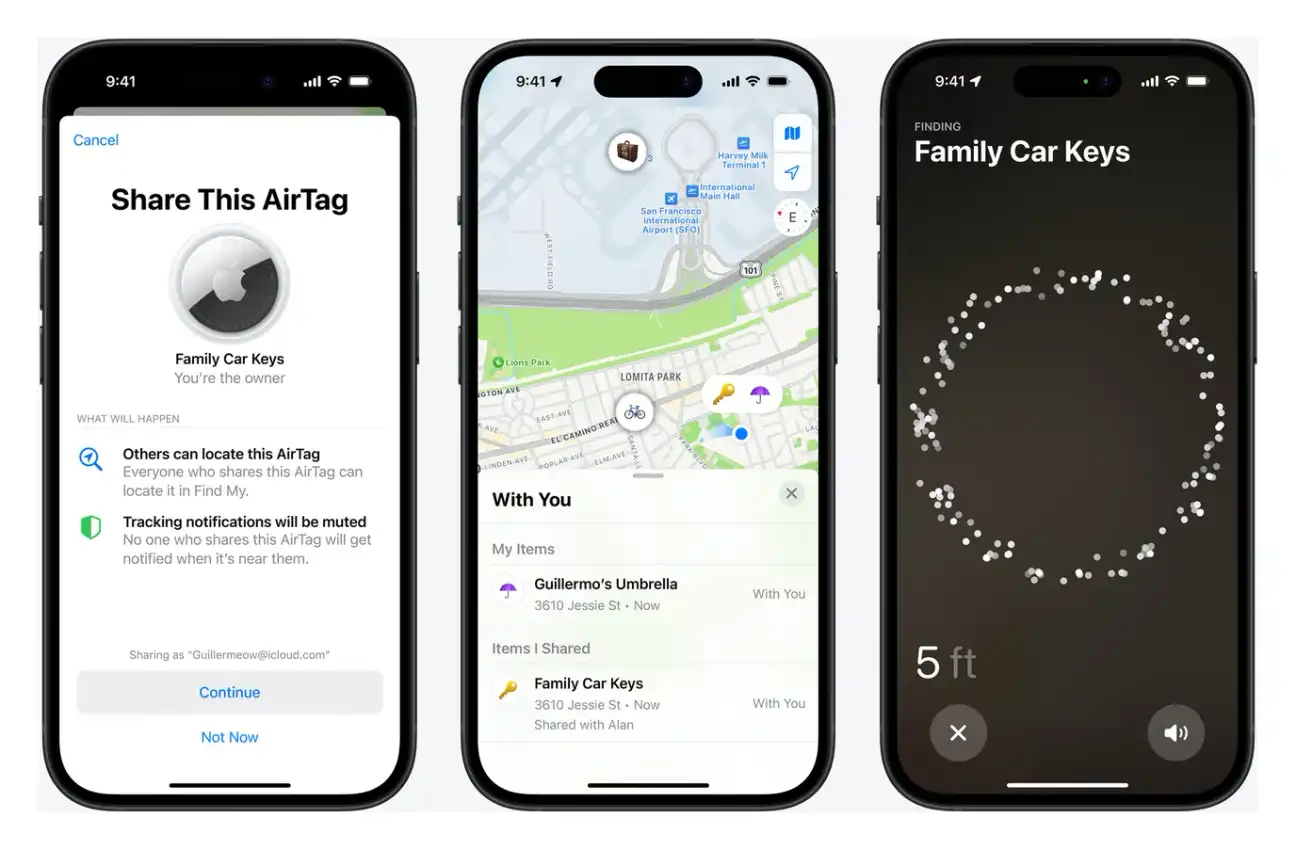 Apple AirTag Sharing Feature