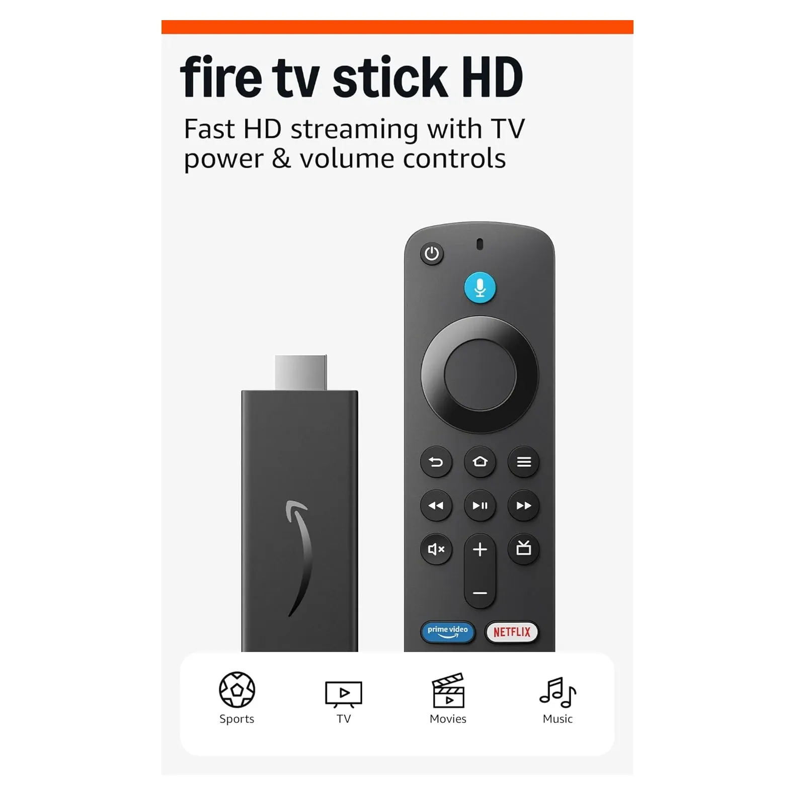 Amazon Fire TV Stick HD - Seamless Streaming with Alexa