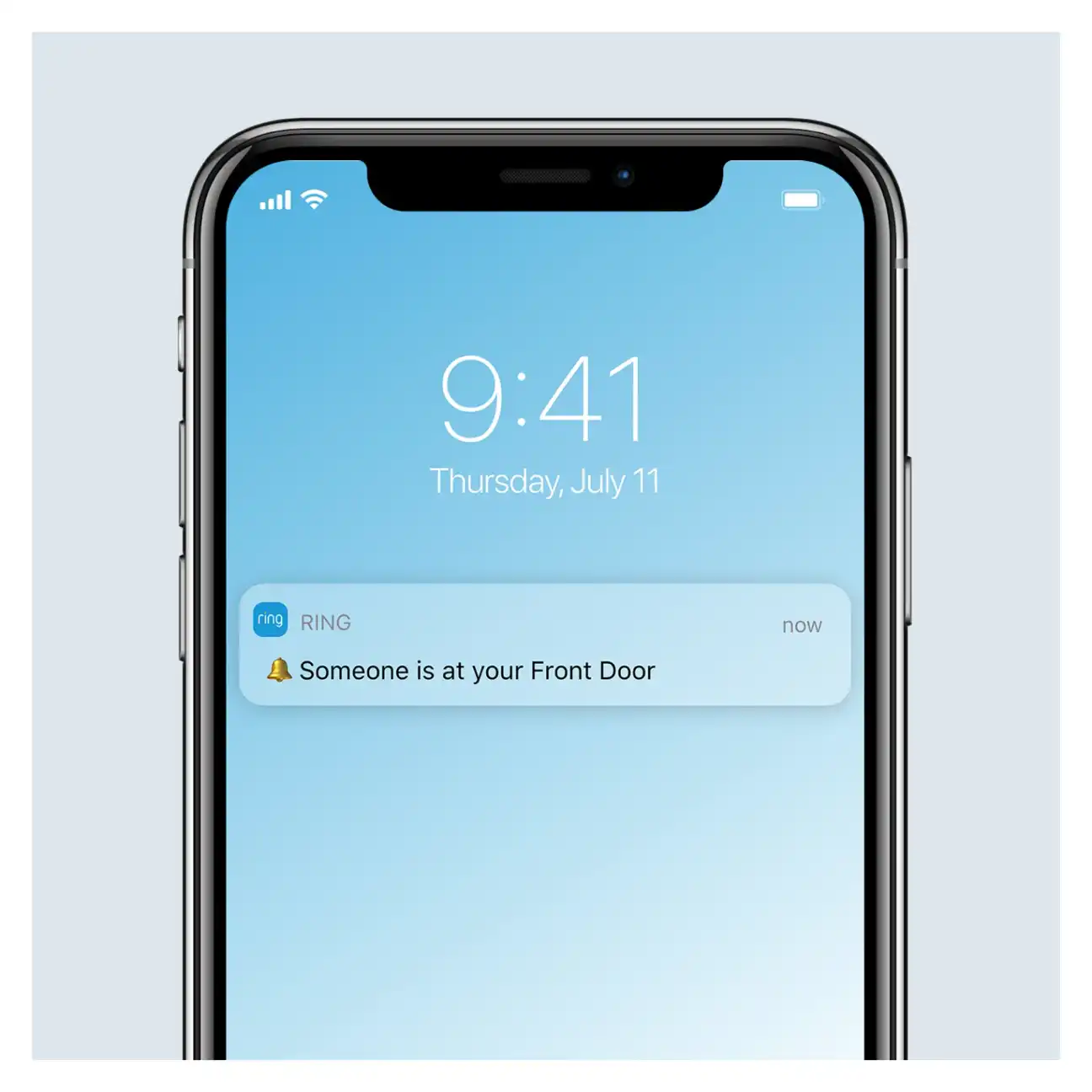 Real-time notifications show visitors detected at your front door