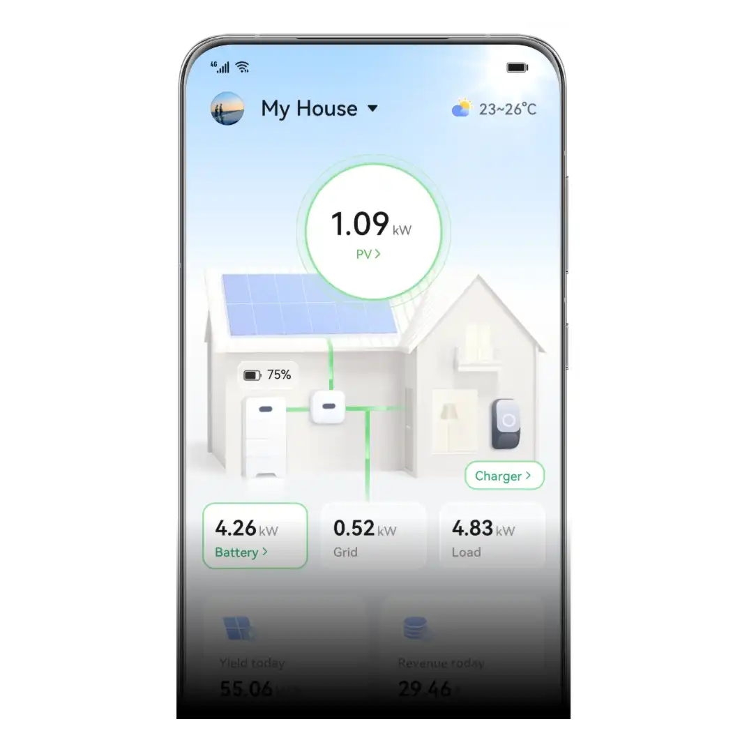 Huawei FusionSolar on phone and PC