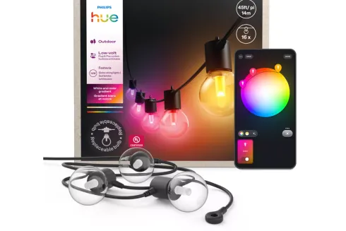 Philips Hue Festavia Globe Outdoor String Lights, 45 ft