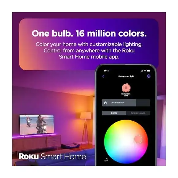 Roku Smart Light Bulb packaging and setup