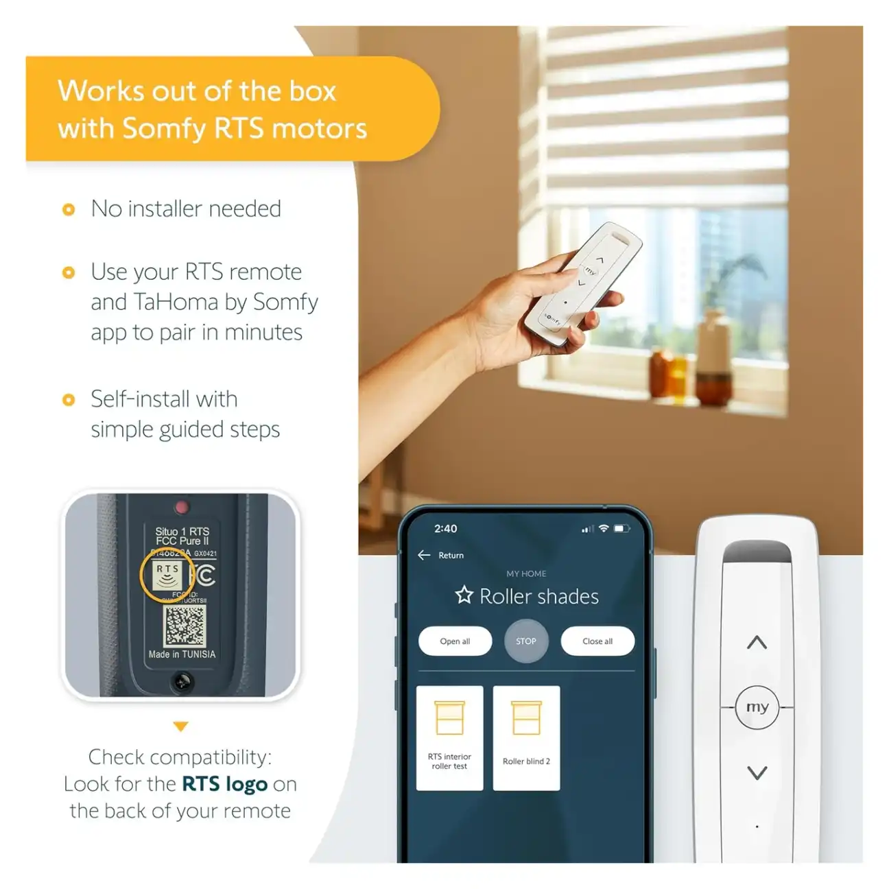 Somfy TaHoma RTS motor setup guide