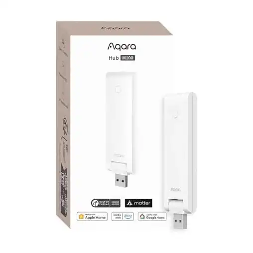 Aqara Hub M100 compact smart home hub with Matter and Zigbee support