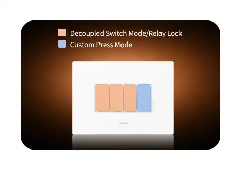 Custom press modes showing single, double, and long press actions