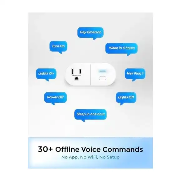 Emerson SmartVoice Plug back view highlighting mounting design and housing