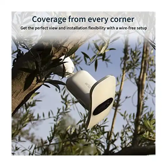 Arlo Pro 3 Floodlight Camera mounted on wall