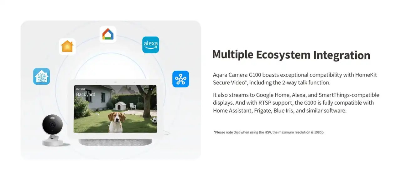 Aqara Camera G100 demonstrating color spotlight and infrared night vision modes