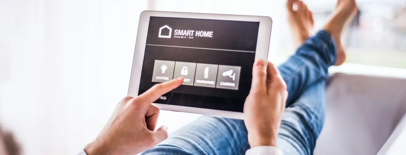 illustration of a modern smart home dashboard