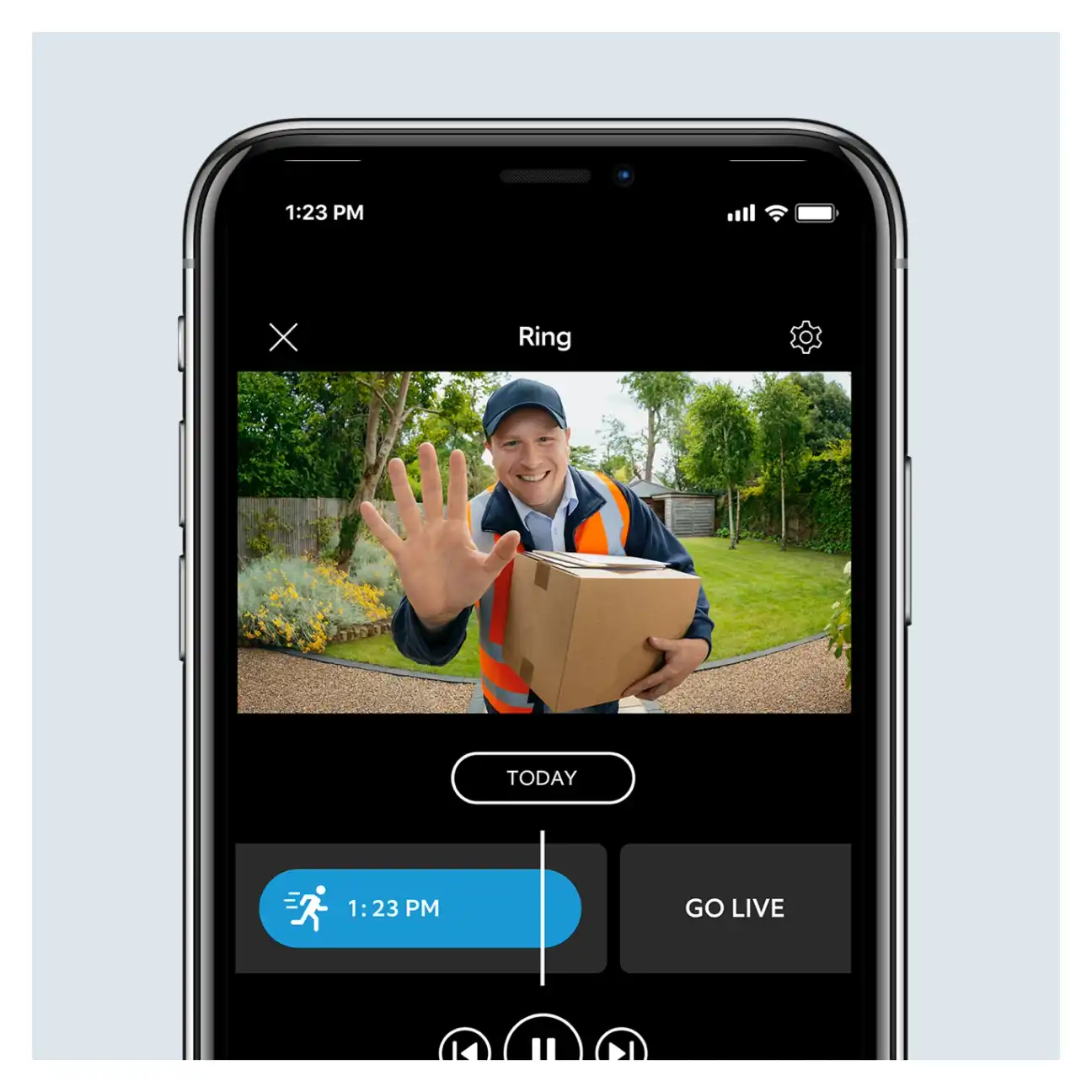 Live view feature lets you see and speak to visitors in real-time