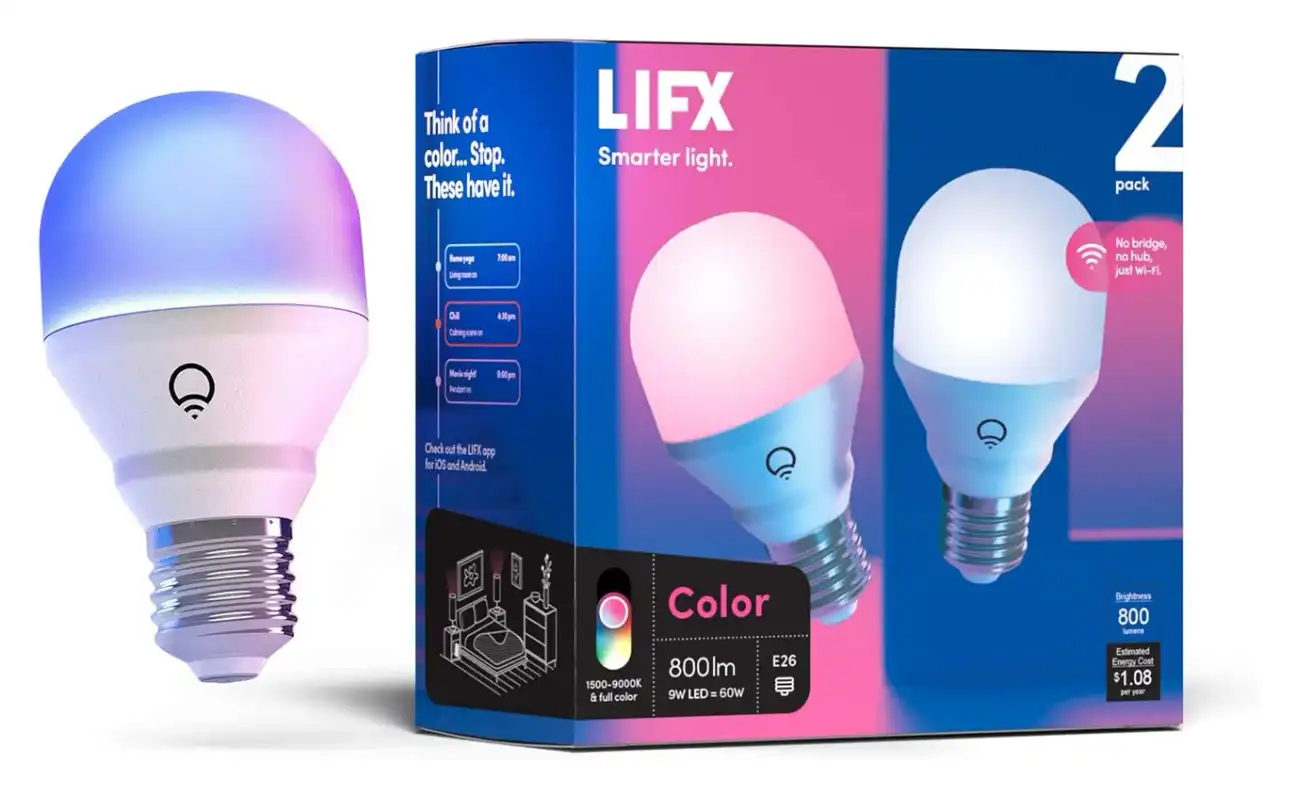LIFX A21 multicolor lighting options for mood and ambiance control