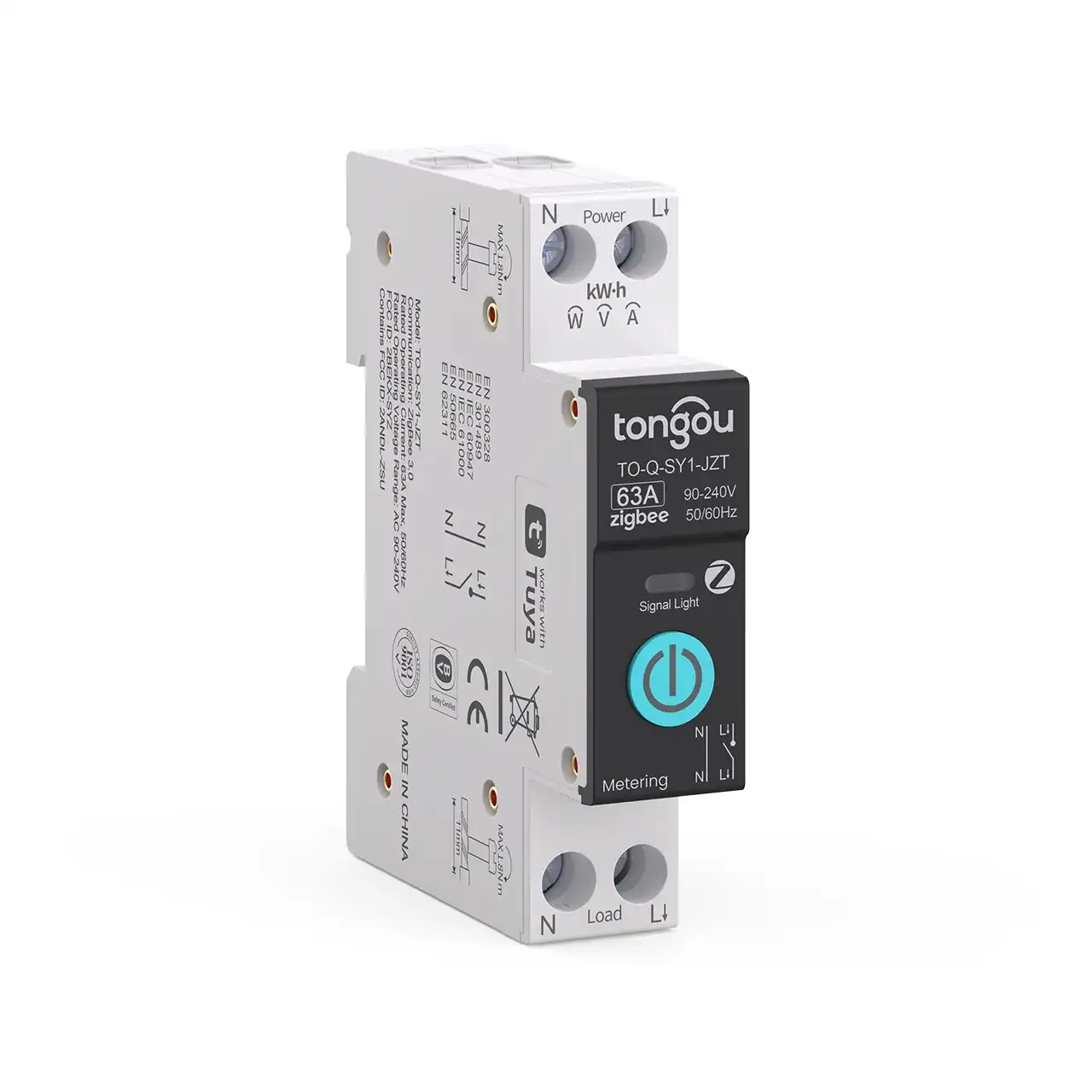 TONGOU Smart Circuit Breaker TO-Q-SY1-JZT ZigBee DIN Rail Switch Hero Shot