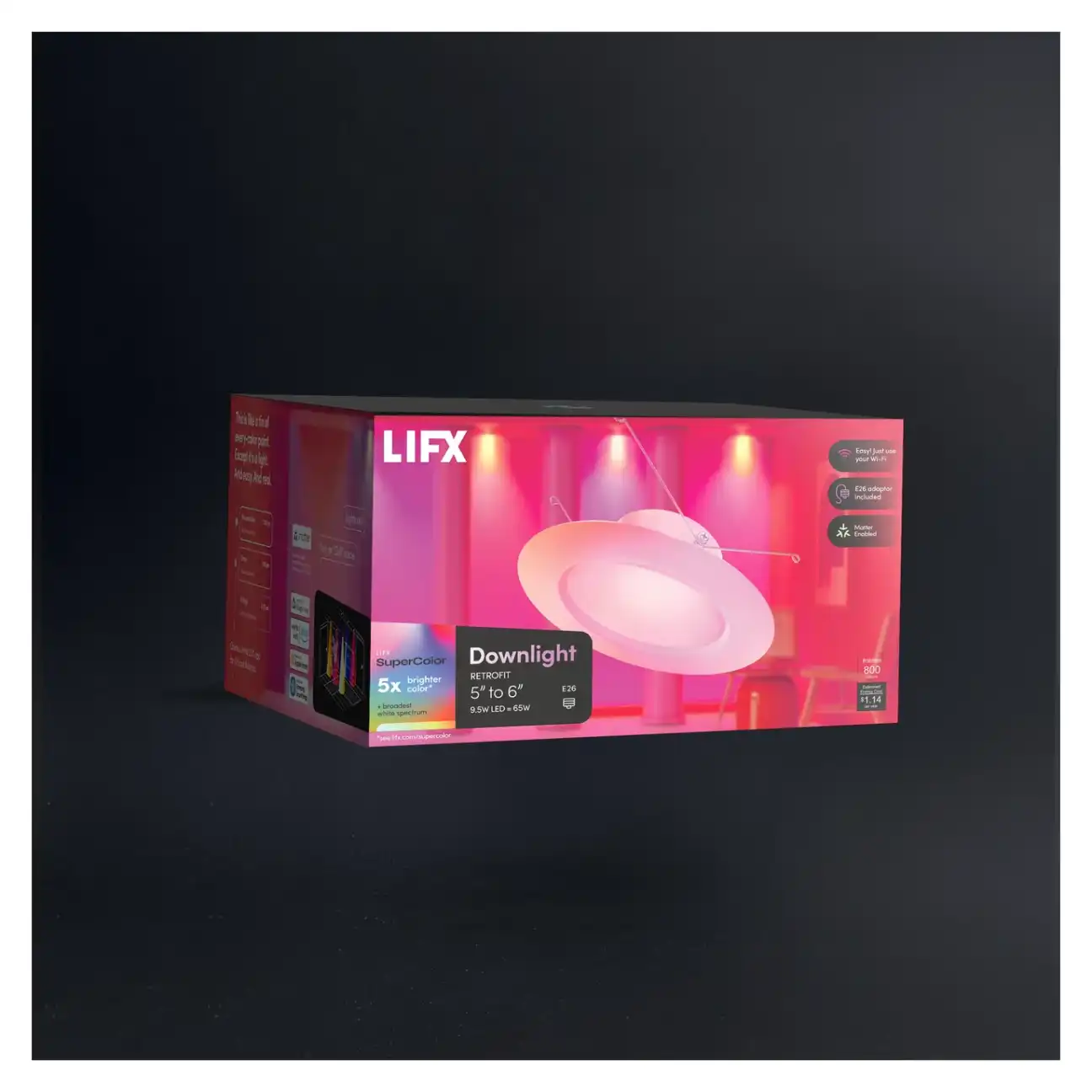 LIFX SuperColor downlight packaging