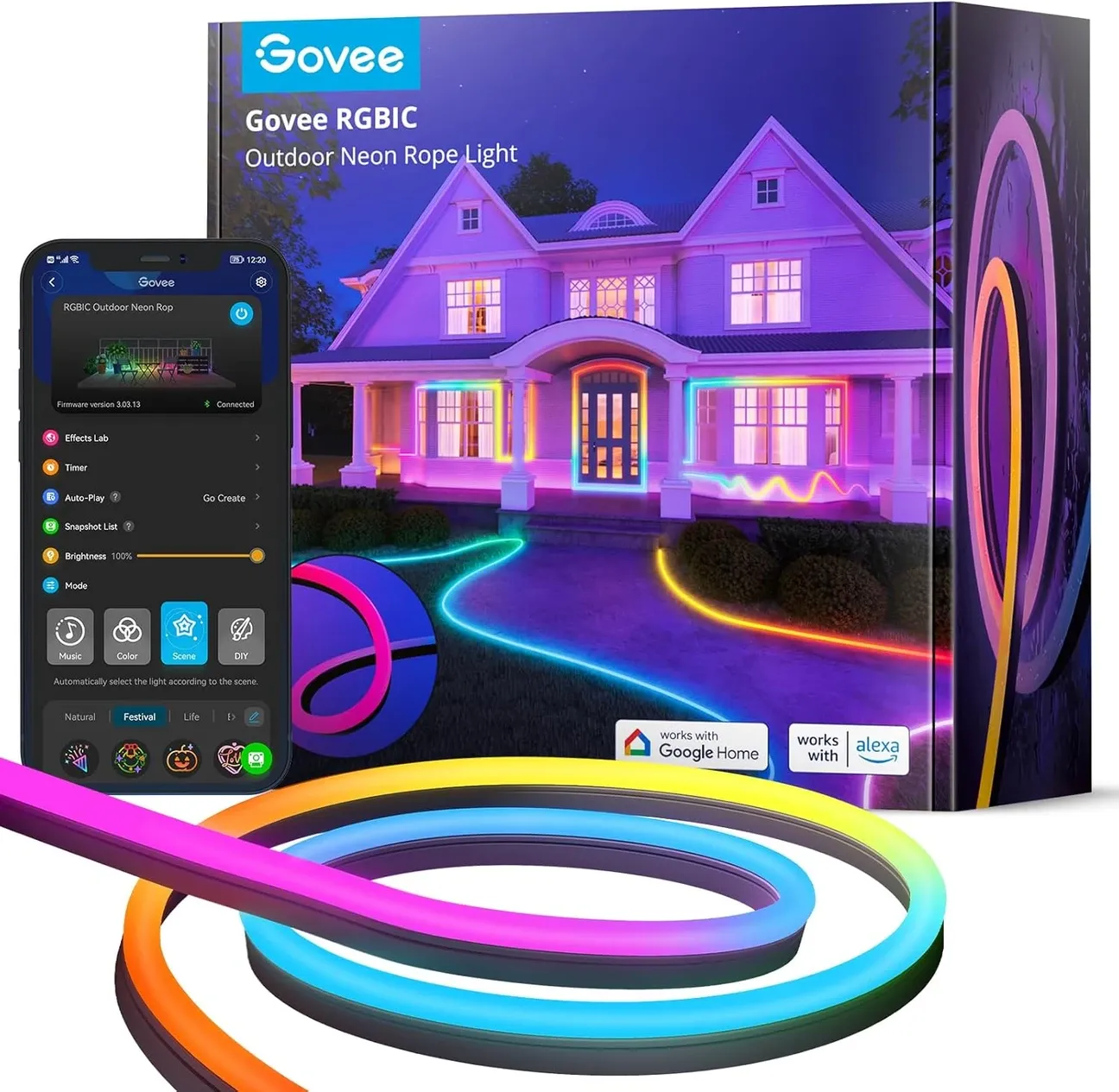 Govee RGBIC Outdoor Neon Rope Light