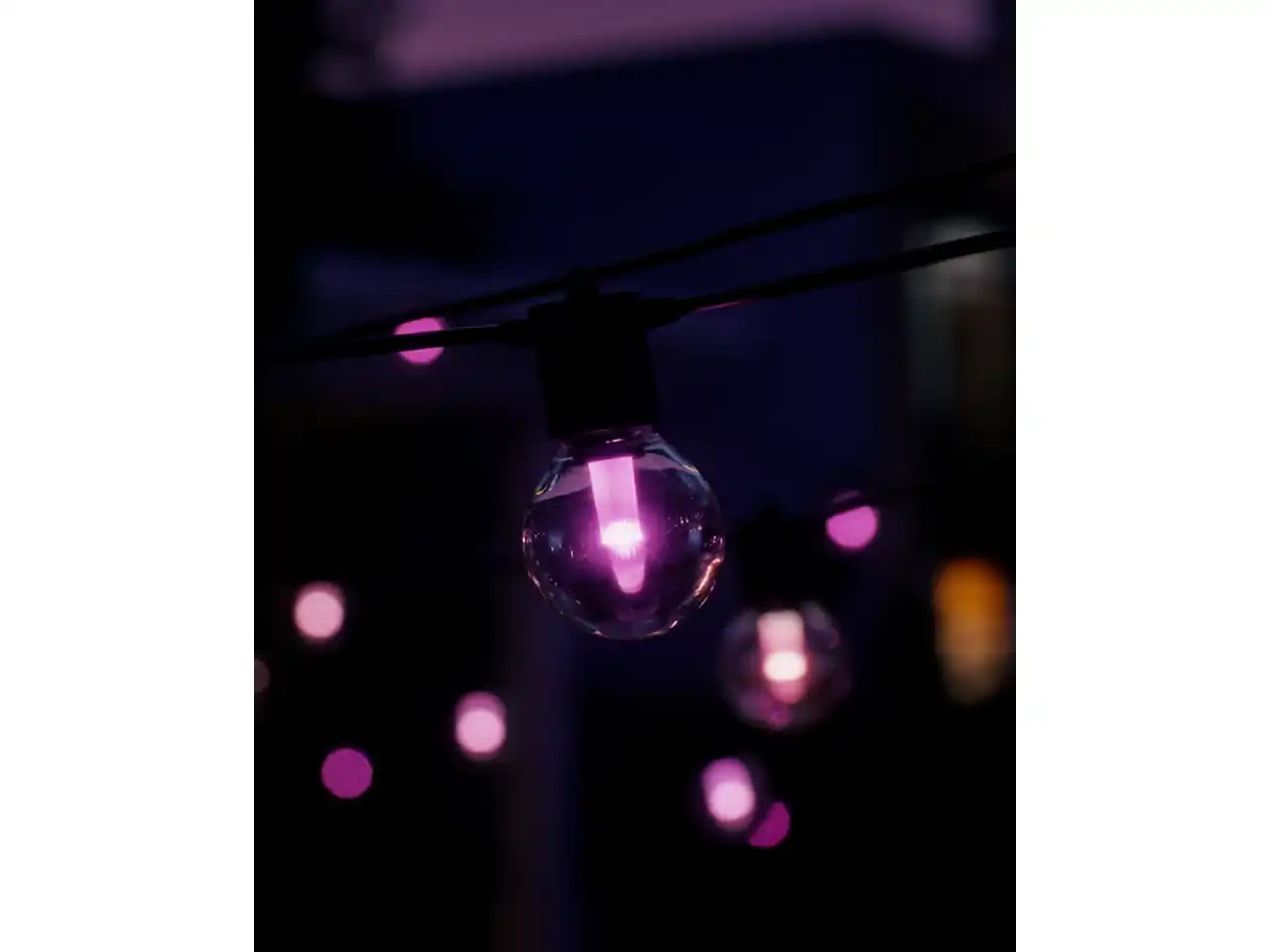 Close-up of Festavia globe bulb with Lightguide design