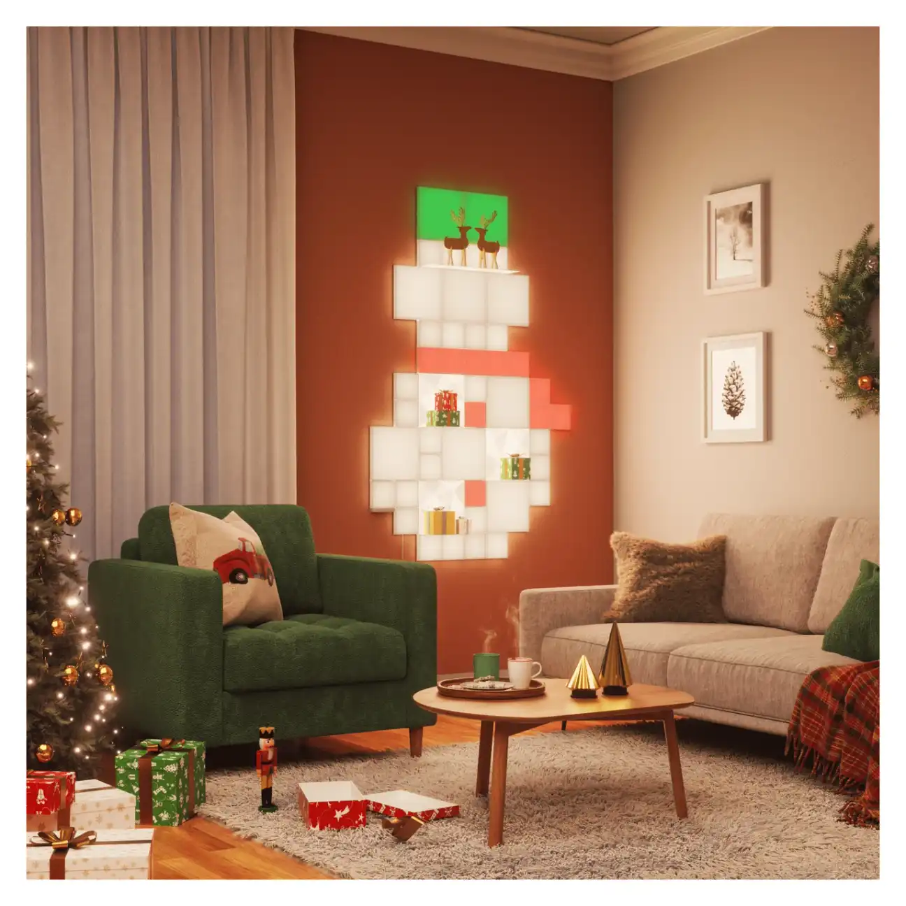 Nanoleaf Blocks Living Room Display